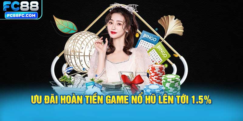 Ưu đãi hoàn tiền game nổ hũ lên tới 1.5% mỗi ngày tại FC88