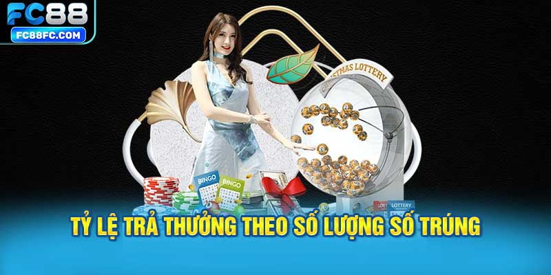 Tỷ lệ trả thưởng theo số lượng số trúng
